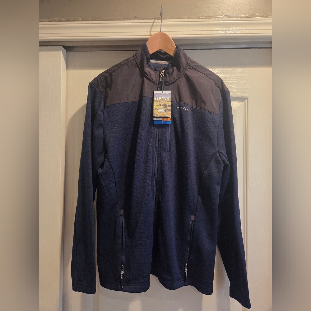 Orvis Men's Dark Blue Full-Zip Jacket